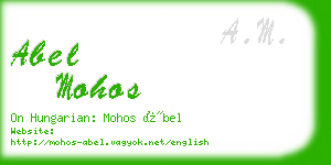 abel mohos business card